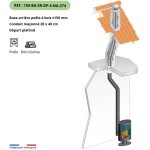 Kit tubage et raccordement poele a bois, buse diam. 150mm sortie arriere - flexible l. 4m pour boisseau ...