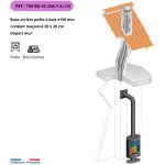 Kit tubage et raccordement poele a bois, buse diam. 150mm sortie dessus - flexible l. 7 m pour boisseau ... Kit tubage et raccordement poele a bois, buse diam. 150mm sortie dessus - flexible l. 7 m pour boisseau ...