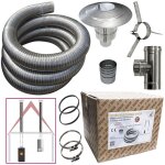Mbm ? kit complet de fumisterie flexible 5 m ? tuyau inox 316 diam�tre 80 mm ? int�rieur lisse conforme ...