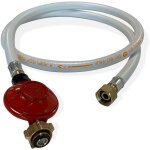 Kit tuyau flexible de gaz 1. 5 m  embouts mcaniques + dtendeur propane 37mbar 1. 5kg / h ? normes ...