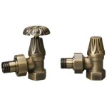 Kit vanne manuelle avec poigne fleurie pour radiateur fonte