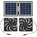 Kit de ventilateur d'extraction solaire r�sistant � la pluie 2 x 5 w avec panneau pliable de 10 w pour ...