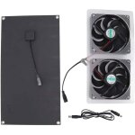 Kit de ventilateur  panneau solaire 100w, double ventilateur, tanche ip67, faible bruit, large application, ...