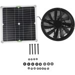 Kit ventilateur panneau solaire, panneau solaire 100w tanche, ventilateur d'extraction rond 10' pour ...