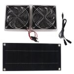 Kit de ventilateur de panneau solaire, 12v 100w ip67 ventilateur d'extraction de fen�tre �tanche ventilateur ...