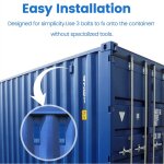 Kit de ventilation pour conteneur d'exp�dition 8 pi�ces, accessoires robustes, � flux noir