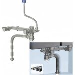 Kit de vidange d'�vier double gain de place, kit de vidange d'�vier de cuisine flexible et extensible, ...