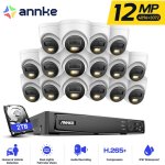 Kit de vidosurveillance extrieure 12 mp, 16 camras extrieures poe 12 mp avec audio, dtection de ...