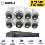 Kit de vidosurveillance extrieure 12mp, 8 camras extrieures poe 12 mp avec audio, dtection de personnes ...