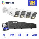 Kit de vidosurveillance exterieure 45mp ip camras audio 2 voies, dtection de mouvement, vision nocturne ...