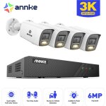 Kit de vidosurveillance exterieure 45mp ip camras audio 2 voies, dtection de mouvement, vision nocturne ...