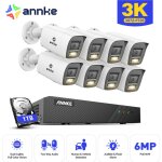 Kit de vidosurveillance exterieure 85mp ip camras audio 2 voies, dtection de mouvement, vision nocturne ...