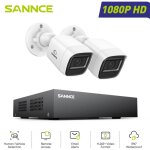 Kit de vidosurveillance filaire 1080p 8 canaux 2 camras bullet 2mp, dtection mouvement accs  distance ...
