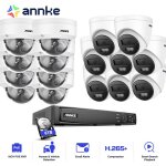 Kit de vidosurveillance filaire, 16ch nvr avec 16x 12mp camra couleur vision nocturne, dtection mouvement, ...