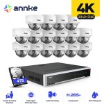 Kit de vidosurveillance filaire 32ch nvr 16camras vision nocturne, alerte email, dtection mouvement, ...