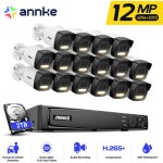 Kit de vidosurveillance poe 16 canaux 12 mp, dtection intelligente des personnes et des vhicules, ...