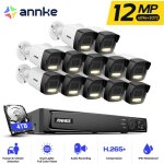 Kit de vid�osurveillance poe 16 canaux 12 mp, d�tection intelligente des personnes et des v�hicules, ...