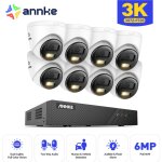 Kit de vidosurveillance poe exterieure 85mp ip camras audio 2 voies, vision nocturne couleur, dtection ...