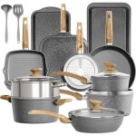 Kitchen academy lot de 17 casseroles et poles antiadhsives, ensemble de poles  induction, ensemble ...