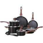 Kitchen academy ensemble de 12 casseroles et poles antiadhsives, ensemble d'ustensiles de cuisine  ...
