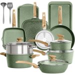 Kitchen academy ensemble de 17 pi�ces de casseroles et po�les antiadh�sives, ensemble de po�les � induction, ...