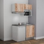 Kitchenette k02l - pt - 120 cm avec plan de travail et évier - emplacements frigo, hotte et micro - ondes ... Kitchenette k02l - pt - 120 cm avec plan de travail et évier - emplacements frigo, hotte et micro - ondes ...