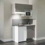 Kitchenette k02l - pt - 120 cm avec plan de travail et évier - emplacements frigo, hotte et micro - ondes ... Kitchenette k02l - pt - 120 cm avec plan de travail et évier - emplacements frigo, hotte et micro - ondes ...