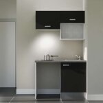 Kitchenette k02l - pt - 120 cm avec plan de travail et évier - emplacements frigo, hotte et micro - ondes ... Kitchenette k02l - pt - 120 cm avec plan de travail et évier - emplacements frigo, hotte et micro - ondes ...