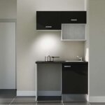 Kitchenette k02l - pt - 120 cm avec plan de travail et évier - emplacements frigo, hotte et micro - ondes ... Kitchenette k02l - pt - 120 cm avec plan de travail et évier - emplacements frigo, hotte et micro - ondes ...