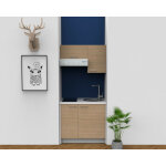 Moderna - kitchenette onelia100 cm avec vier 18 / 10 et domino induction