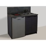 Inoval - kitchenette vulcano 120cm + plaque de cuisson + refrigerateur + evier + mitigeur Inoval - kitchenette vulcano 120cm + plaque de cuisson + refrigerateur + evier + mitigeur