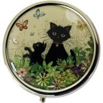 Boite pilulier chatons et papillon