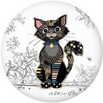 Magnet chat noir sur fond blanc ? par kiub collection kook Magnet chat noir sur fond blanc ? par kiub collection kook