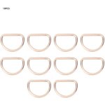 Lot de 10 anneaux en d en alliage - 15mm (or) - pour sacs, ceintures et vtements - rglage de sangle ...
