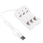 Chargeur usb 3 ports pour piles aa / aaa - compact et portable, compatible 5v - matriau abs rsistant ...