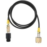 Kit adaptateur co2 pour sodastream ? flexible haute pression 1, 5m (w21. 8 - 14 / din477) ? raccord noir ...