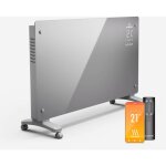 Klarstein bansin crystal smart radiateur convecteur - 2500 w, cran led, montage mural / sur pied, contrle ...