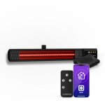 Klarstein chauffage infrarouge 2000w radiateur mural ip65, 9 niveaux, wifi & t�l�commande, silencieux, ...