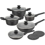 Klausberg kb - 7657 ensemble de 12 casseroles avec rev�tement antiadh�sif en marbre