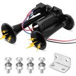 Klaxon �lectrique pour voiture, camion, 12 v, double tube int�gr�, haut - parleur d'alarme 150 db, convient ...