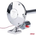 Klaxon fanfare signal sonore chrom� 640 mm 12v 24v amio - 04076