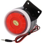 Klaxon sirne alarme, 120db dc 12v mini filaire rouge klaxon sirne systme d'alarme sonore avertisseur ...