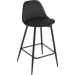 Tabouret de bar 42x43x86. 5 cm klihome tabouret de cuisine avec dossier, si�ge en velours et cadre en ...