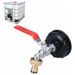 Komiro - ibc robinet cuve 1000l robinet recuperateur eau de pluie, adaptateur de rservoir d'eau ibc ...