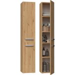 Hucoco - komma - meuble salle de bain 2 portes - 31x30x174 cm - colonne rangement sdb Hucoco - komma - meuble salle de bain 2 portes - 31x30x174 cm - colonne rangement sdb