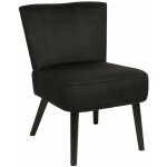 Konae - fauteuil crapaud en velours ctel noir