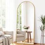 Koonmi miroir plein pied bombé à angle droit, 65 x 179 cm, miroir avec cadre en alliage d'aluminium et ... Koonmi miroir plein pied bombé à angle droit, 65 x 179 cm, miroir avec cadre en alliage d'aluminium et ...