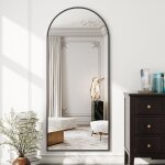 Koonmi - miroir sur pied avec haut bombé, 165 x 60 cm miroir bombé en verre robuste, miroir mural pour ... Koonmi - miroir sur pied avec haut bombé, 165 x 60 cm miroir bombé en verre robuste, miroir mural pour ...