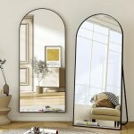 Koonmi miroir sur pied avec haut bomb�, 180 x 76 cm miroir bomb� en verre robuste, miroir mural pour ...