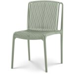 Kosmi - chaise de jardin ou terrasse verte en rsine polypropylne